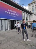 At the GraphQL Conf entrance
